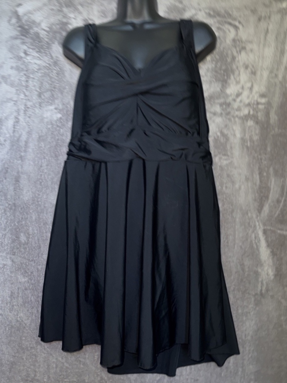 NWT Tempt Me Plus Size Swim Dress | Black | Ruched One Piece | 22W - Picture 2 of 6